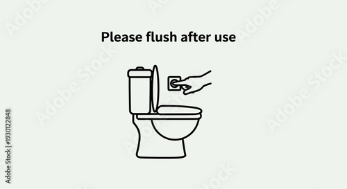 Promoting Hygiene: A Clear Visual Reminder to Always Flush the Toilet After Every Use
