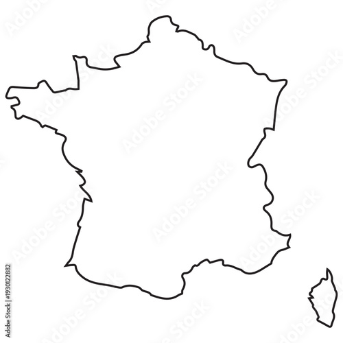 Outline Map Of France