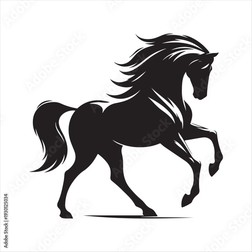 Horse  abstract silhouette clip art logo design concept illustration idea