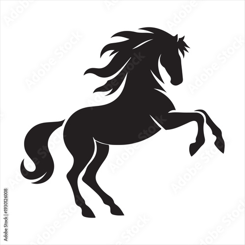 Horse  abstract silhouette clip art logo design concept illustration idea