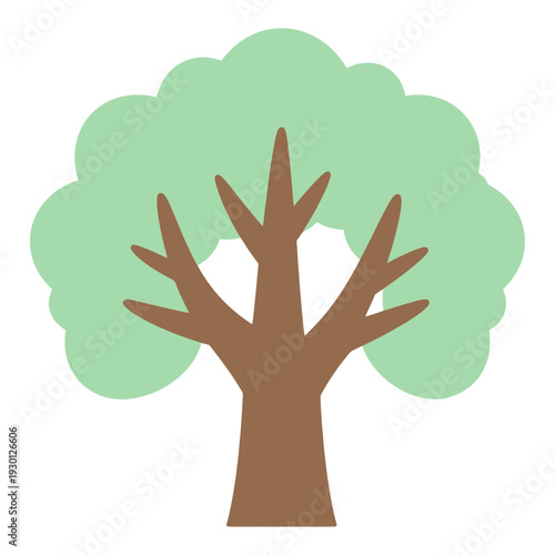Filled Tree Nature Icon for Web Interface