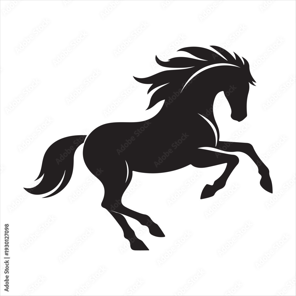 Obraz premium Horse abstract silhouette clip art logo design concept illustration idea