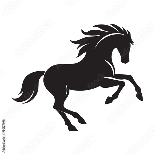 Horse  abstract silhouette clip art logo design concept illustration idea