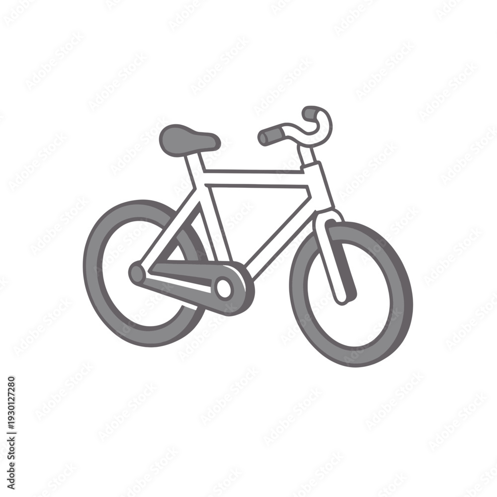 Fototapeta premium Grey Outline Bicycle Icon for App UI