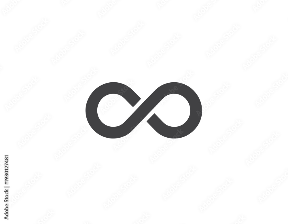 Obraz premium Infinity Loop Symbol Vector Icon for App UI