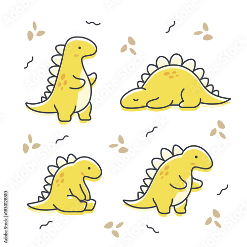 cute Stegosaurus set