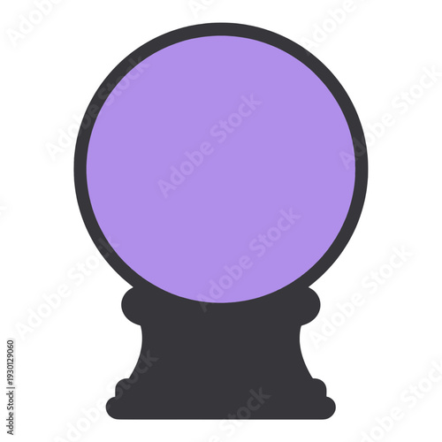 Purple Crystal Ball Fortune Telling UI Icon for App Interface