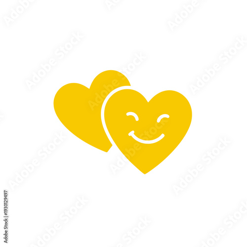 Smiling Heart Love Icon for App UI