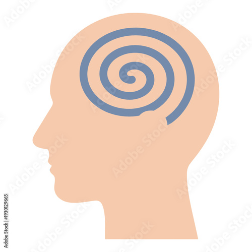 Spiral Thought Process Icon for App UI