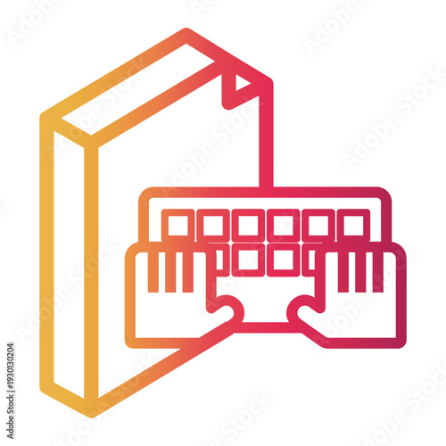 keyboard Line Gradient Icon