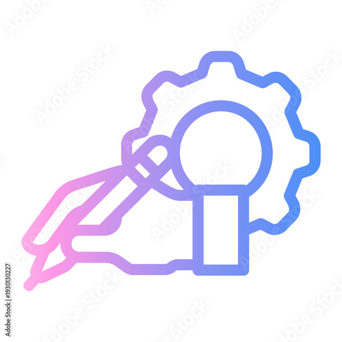 manual Line Gradient Icon