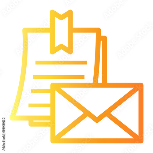 mail Line Gradient Icon