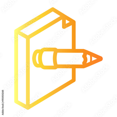 pencil Line Gradient Icon