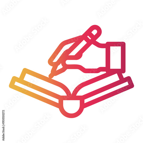 pencil Line Gradient Icon