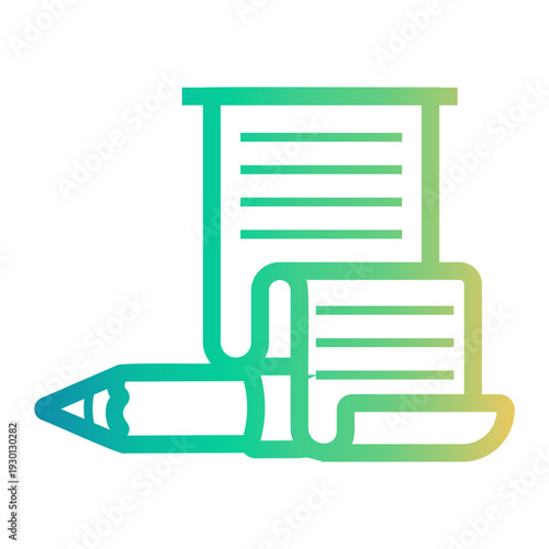 text Line Gradient Icon