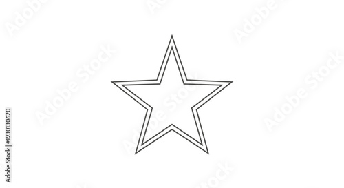 Simple double outline star icon on white background