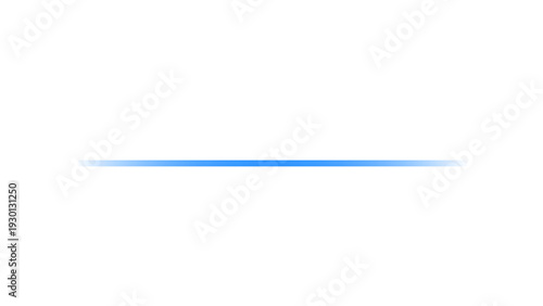 Cuadro en lienzo Blue straight swoosh line with blue light on white background