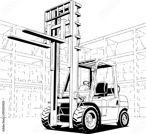 Forklift truck for warehouse logistics and material handling