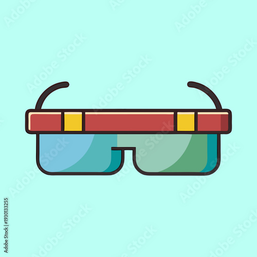 Trendy Cartoon 3D Glasses with Blue and Green Lenses for Modern Style