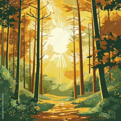 autumn landscape with trees