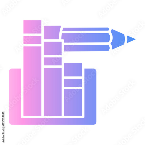 library Gradient icon