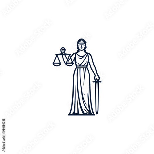 Themis Justice Goddess Logo
