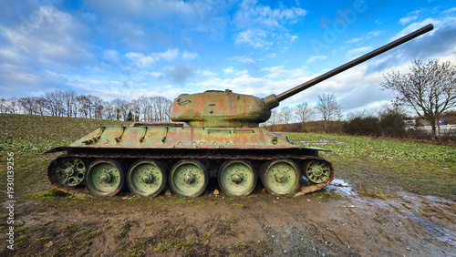 Old Russian T-34 out of service