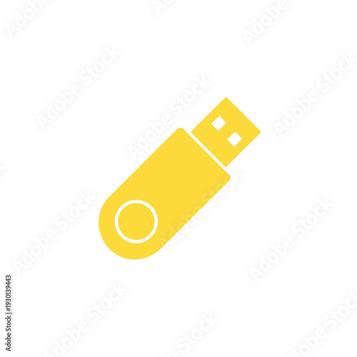 Yellow U S B flash drive thumb drive USB drive
