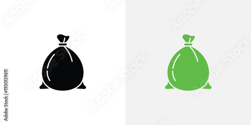 Black and green trash bags garbage bags waste management