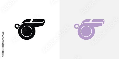 Black and purple referee whistles black whistle purple whistle