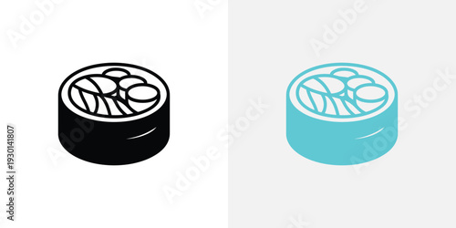 Sushi rolls in black and blue black sushi blue sushi