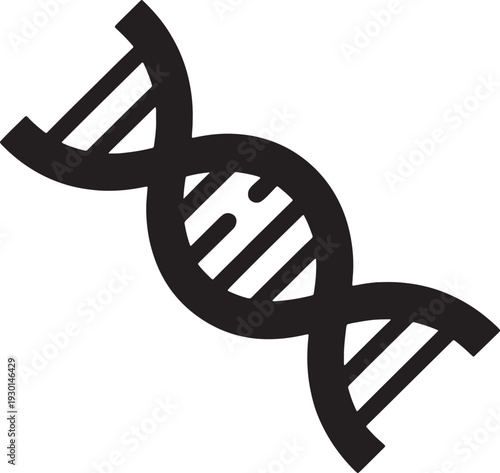 Black and white minimalist of a D N A double helix structure genetics biology