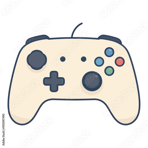 Filled Gamepad with Color Buttons App Icon for Mobile Interface