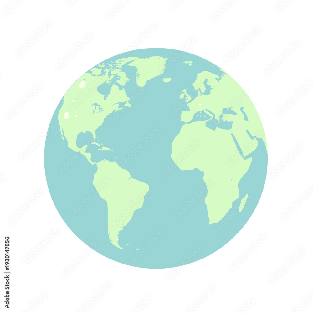 Obraz premium Globe Earth Flat UI Icon for Web Interface