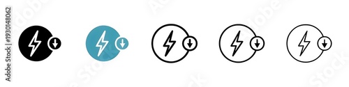 Energy reduction vector icon set. Save electricity vector icon. Reduce energy consumption vector icon for Ui designs. Thin line customizable illustration. Contour symbol. Vector isolated outline Free Download Energy reduction vector icon set. Save electricity vector icon. Reduce energy consumption vector icon for Ui designs. Thin line customizable illustration. Contour symbol. Vector isolated outline - GFXLoad