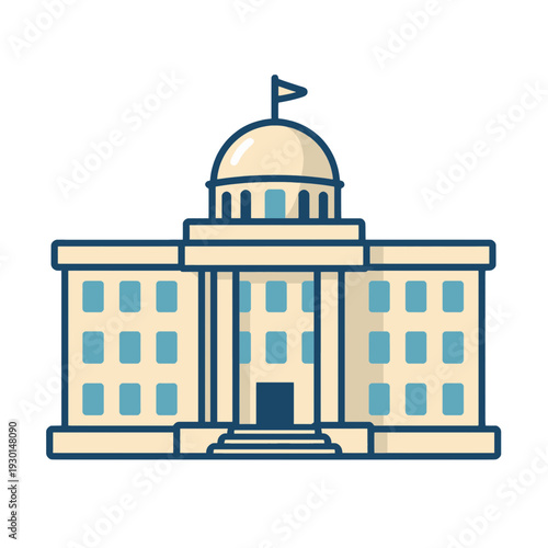 Government Building Icon for App UI