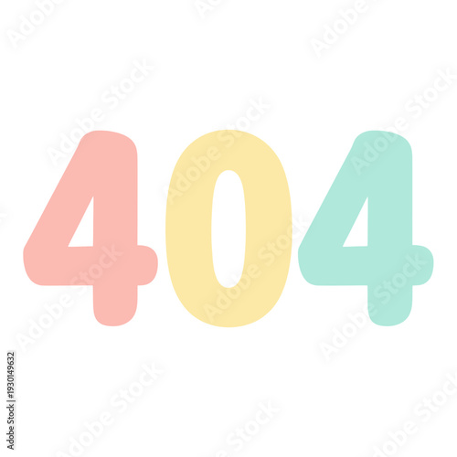 Multicolor 404 Error Page Icon for Web Interface