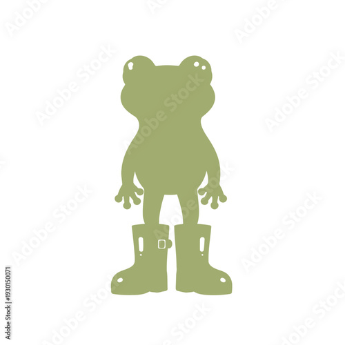 Frog-like Creature Silhouette Wearing Boots