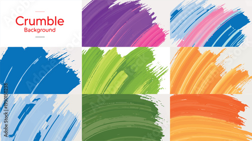 Vibrant Abstract Artistic Brush Stroke Textures Collection with Dynamic Paint Swipes and Colorful Backgrounds