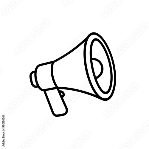 Outline Megaphone Announcement UI Icon for Web Interface