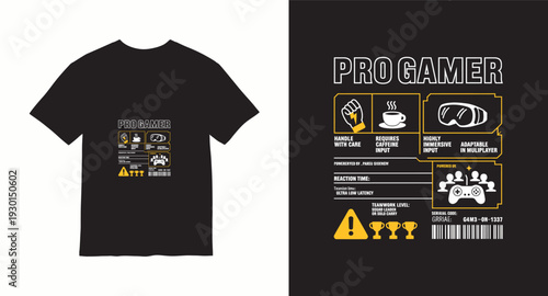 Pro gamer stats and info with icons