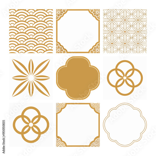 Geometric pattern collection with decorative frames