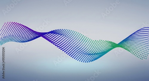 Abstract Dotted Wave Curve with Smooth Gradient Flow – Futuristic Big Data Tech Background HD