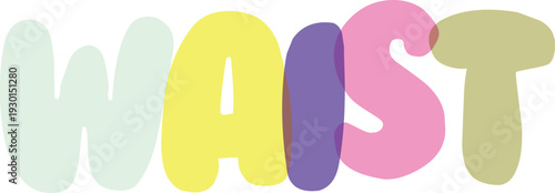 Playful waist lettering for children's stories and educational content, cheerful colorful alphabet for kids