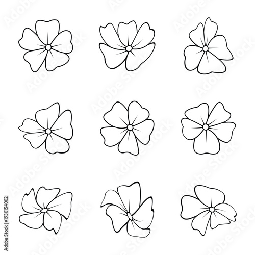 set of four-leaf clover