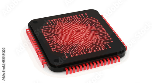 Close-up of a computer processor.