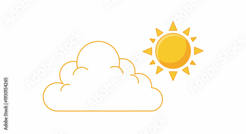 Sun shining through white clouds.