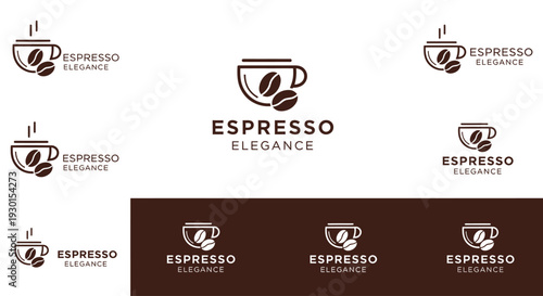 Espresso coffee cup logo design.