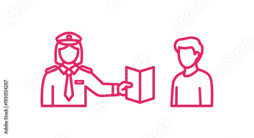 Two people interacting with document.