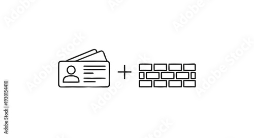 Identification Card and Brick Wall Combination.